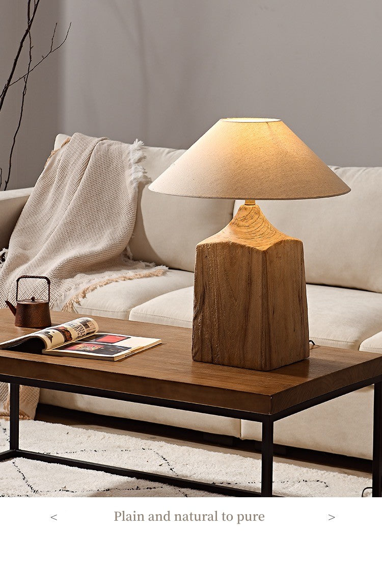 Minimalist wood table lamp