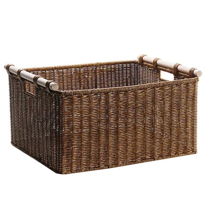 Simple style imitation rattan storage basket