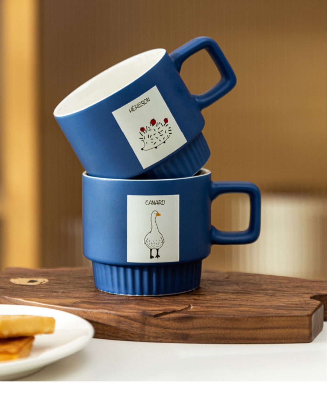 Ceramic Minimalist Klein Blue mug
